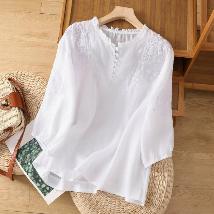 Women's Embroidered 3/4 Sleeve Blouse