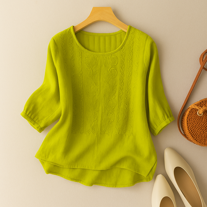 Women's Embroidered 3/4 Sleeve Blouse