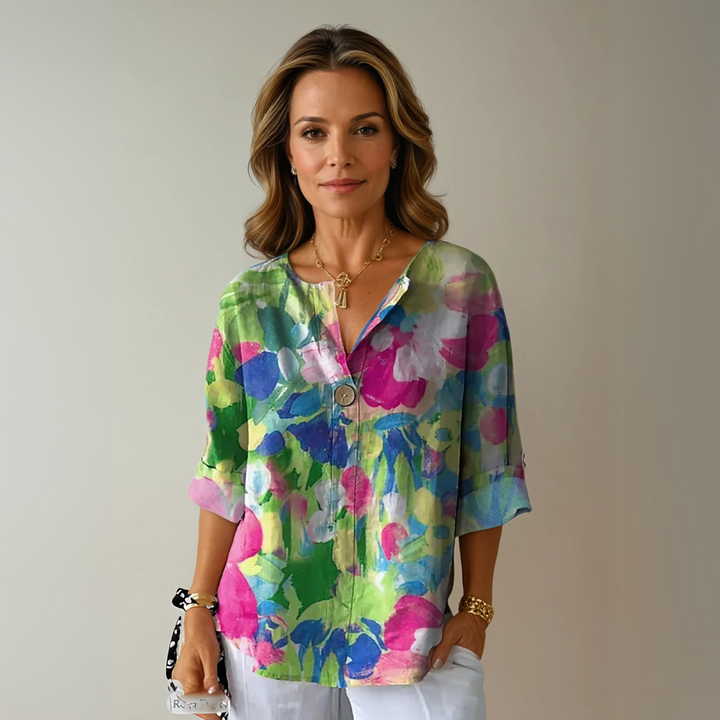 Women's Floral 3/4 Sleeve Blouse