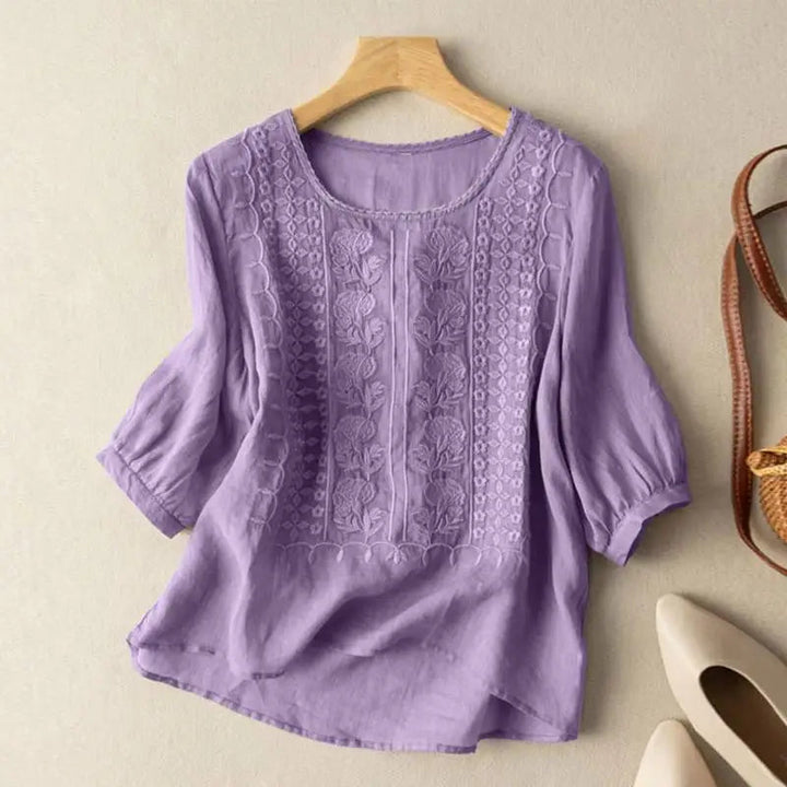 Women's Embroidered 3/4 Sleeve Blouse