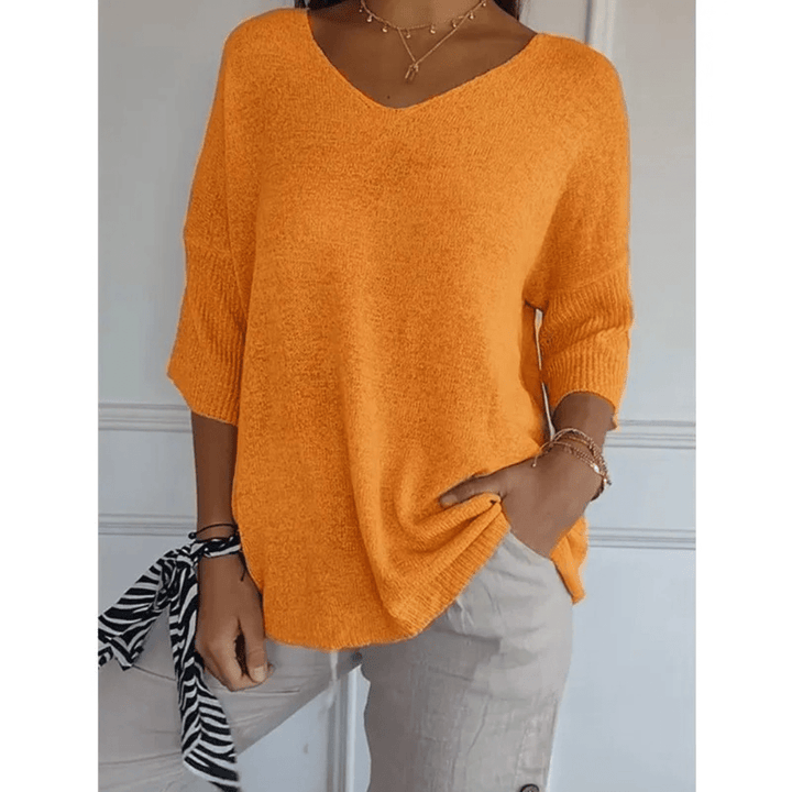 Women's V-Neck 3/4 Sleeve Top