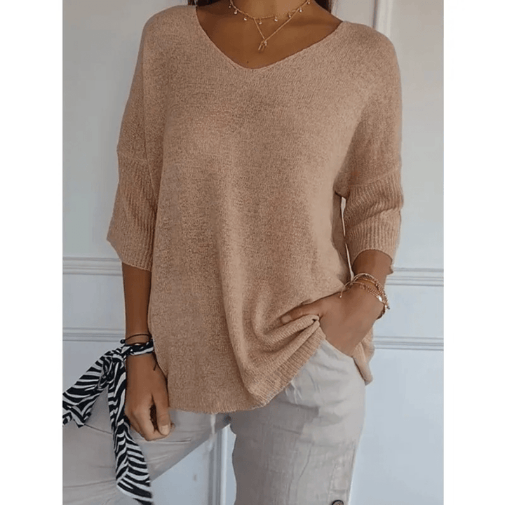 Women's V-Neck 3/4 Sleeve Top