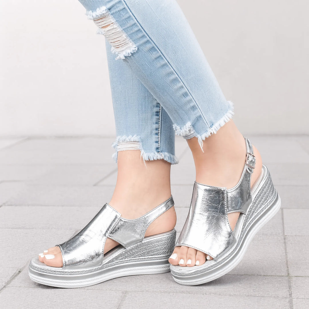 Auralift - Platform Wedge Sandals