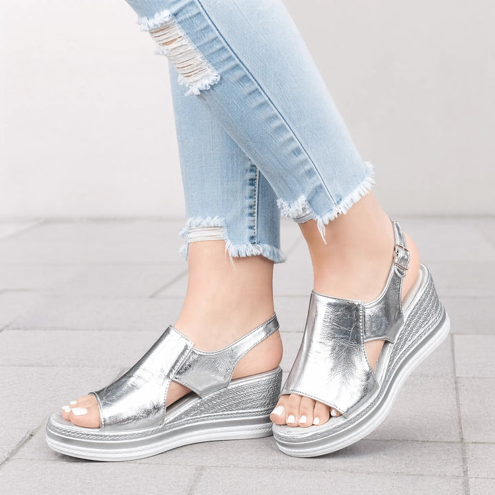 Auralift - Platform Wedge Sandals