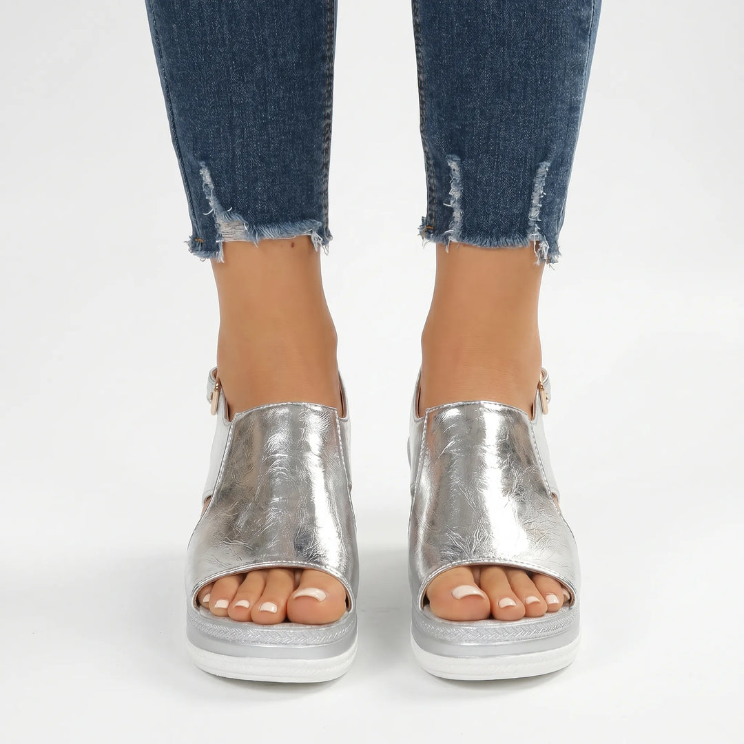 Auralift - Platform Wedge Sandals