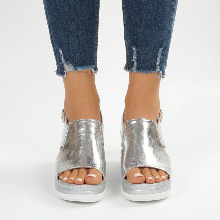 Auralift - Platform Wedge Sandals