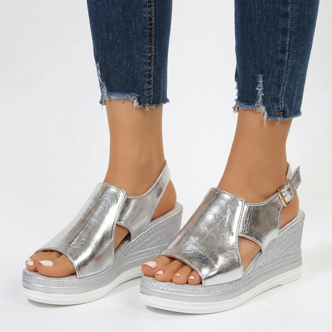 Auralift - Platform Wedge Sandals