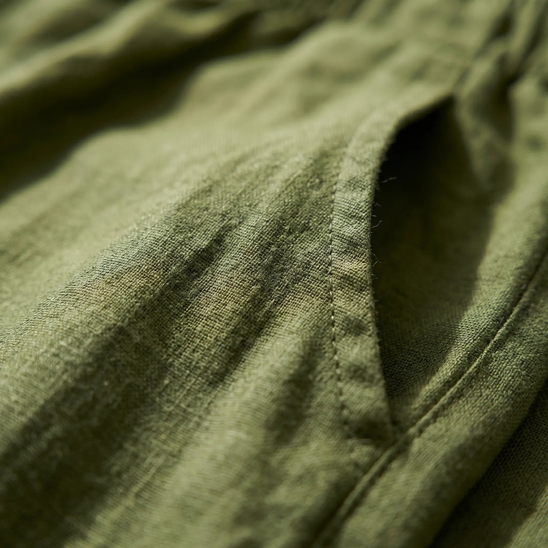 Breezon - Relaxed Mid-Thigh Elastic Waist Shorts