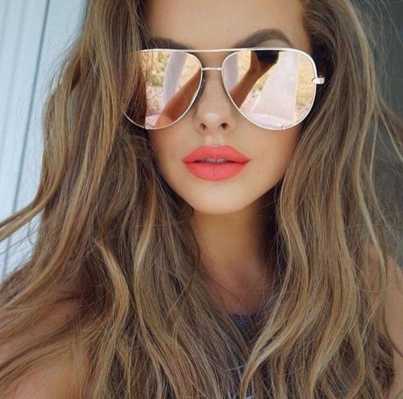 Designer Aviator Sunglasses with Gradient Lenses