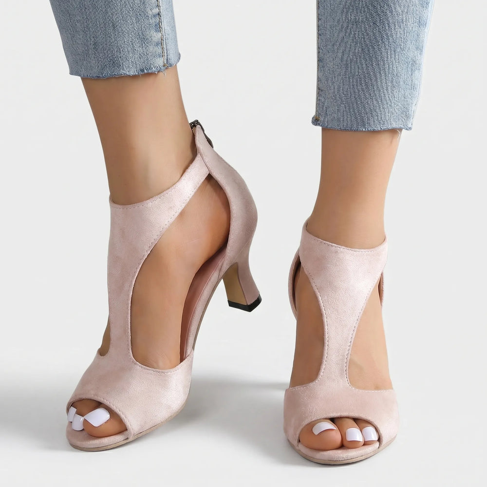Flexera - Peep-Toe Mid Heels