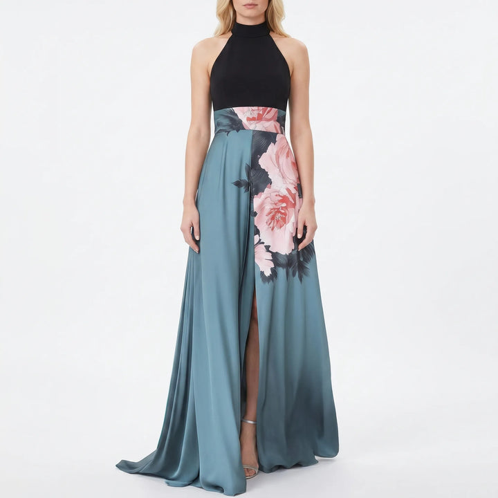 Floravia - Halterneck Floral Maxi Dress