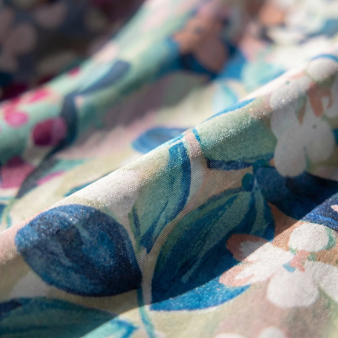 Floravia - V-Neck Floral Midi Dress