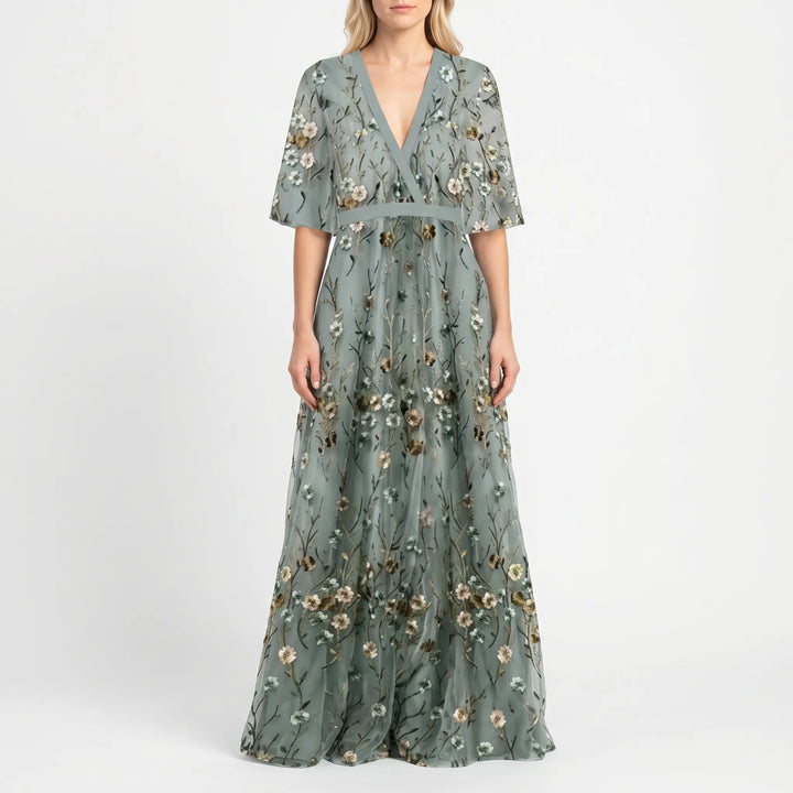 Florielle - Floral Embroidered Maxi Dress