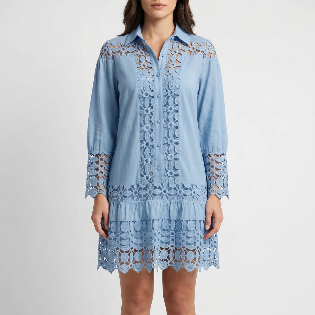 Lacelline - Long-Sleeved Mini Dress
