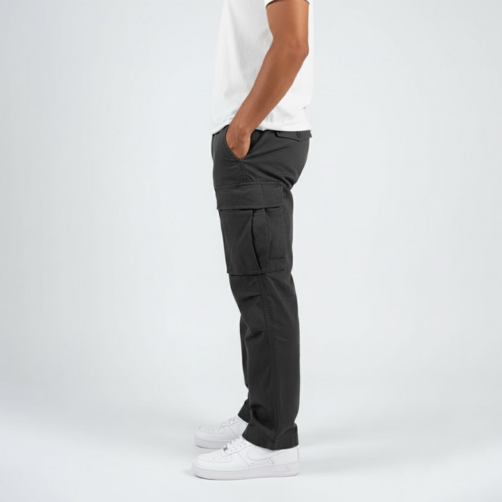 Men’s Cargo Pants with Side Pockets and Relaxed Fit