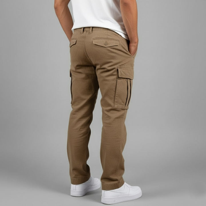 Men’s Cargo Pants with Side Pockets and Relaxed Fit