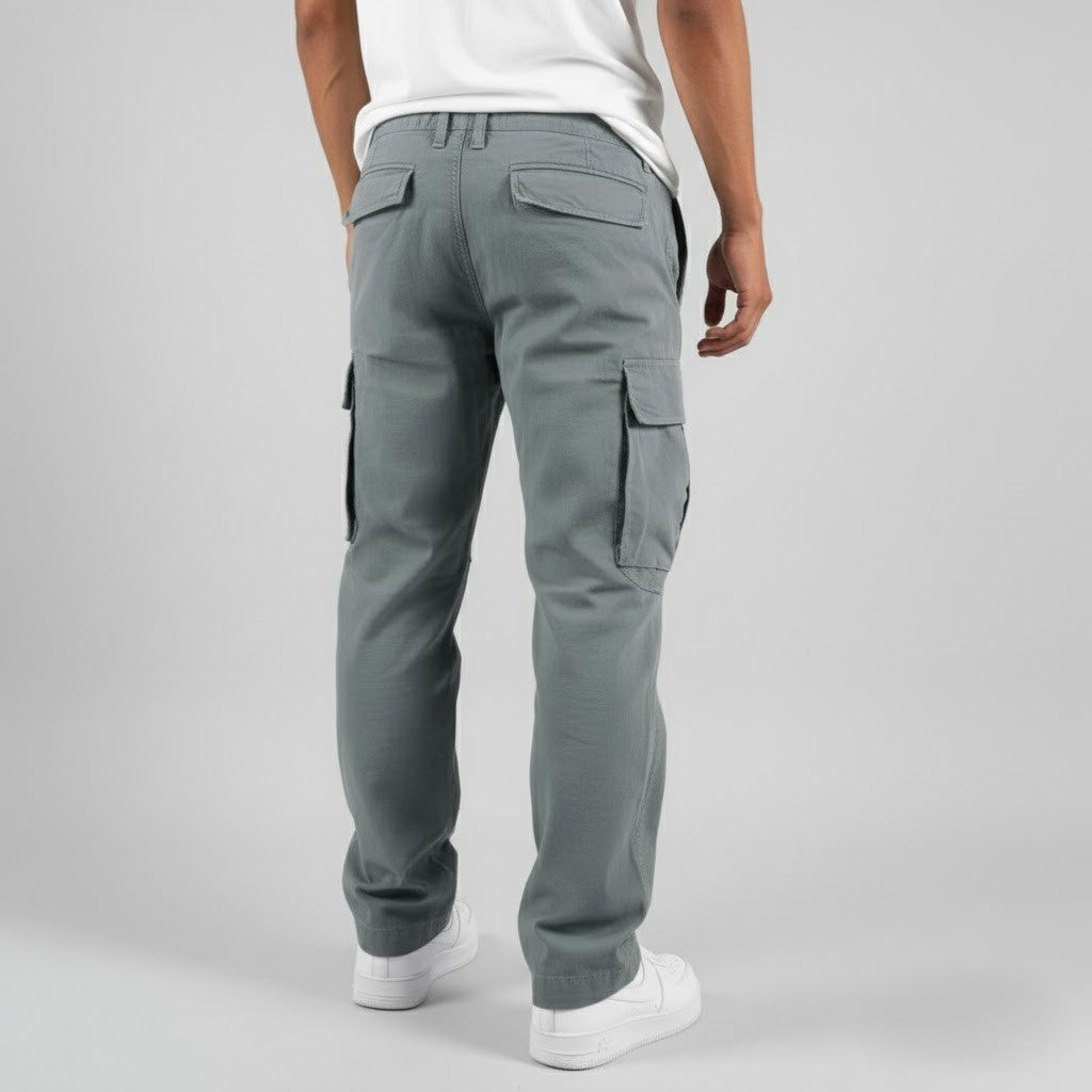 Men’s Cargo Pants with Side Pockets and Relaxed Fit