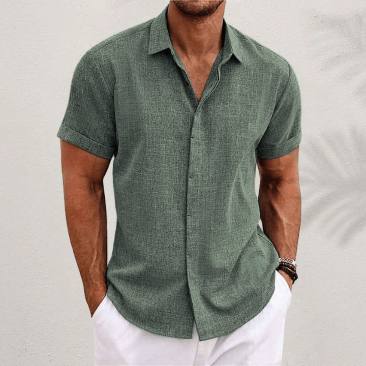 Men’s Classic Fit Shirt with Classic Collar and Versatile Design