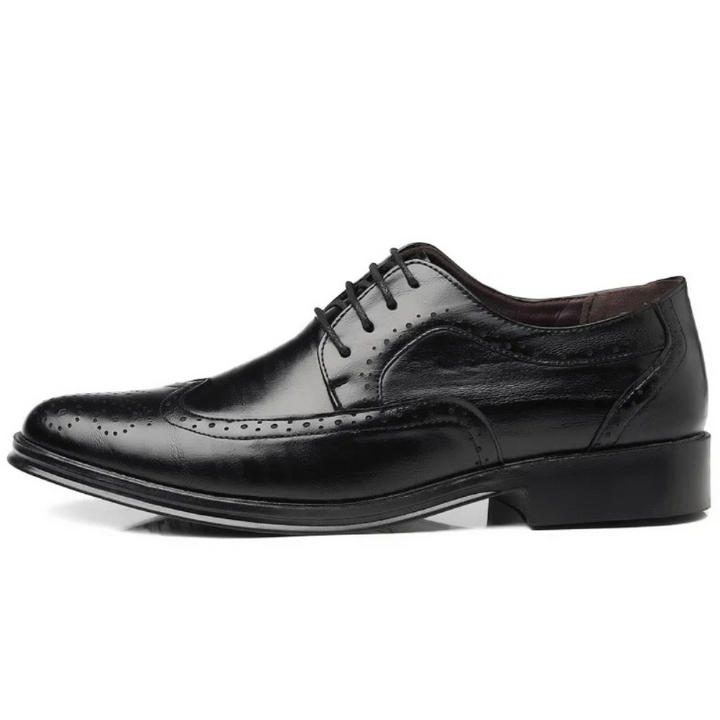 Men’s Oxford Dress Shoes with Lace-Up Closure and Brogue Detailing