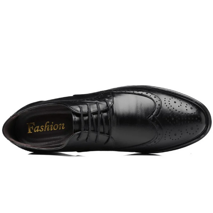 Men’s Oxford Dress Shoes with Lace-Up Closure and Brogue Detailing