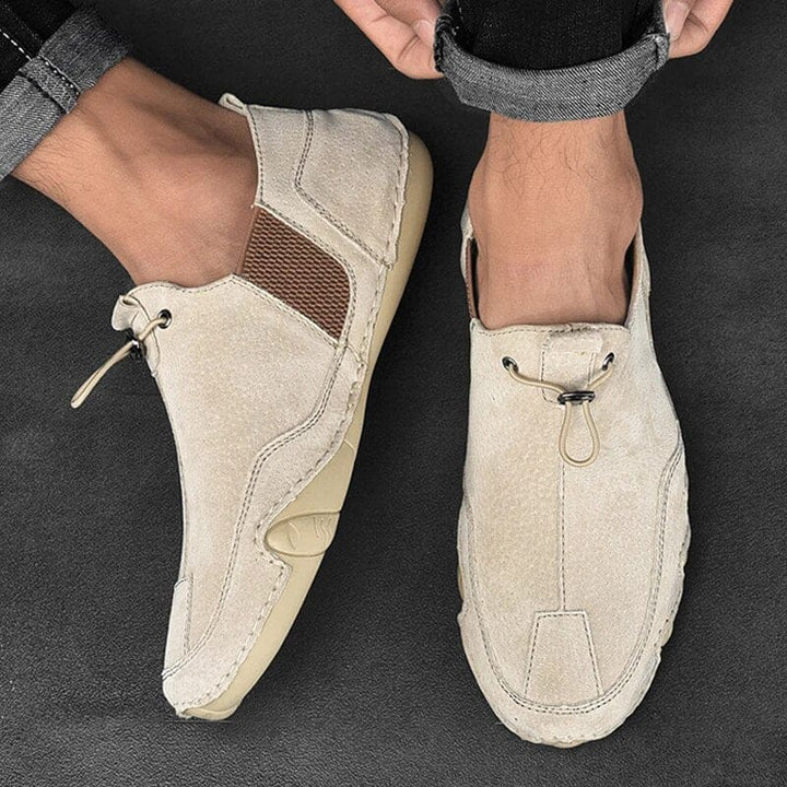 Men’s Slip-On Shoes with Elastic Lacing and Anti-Slip Sole