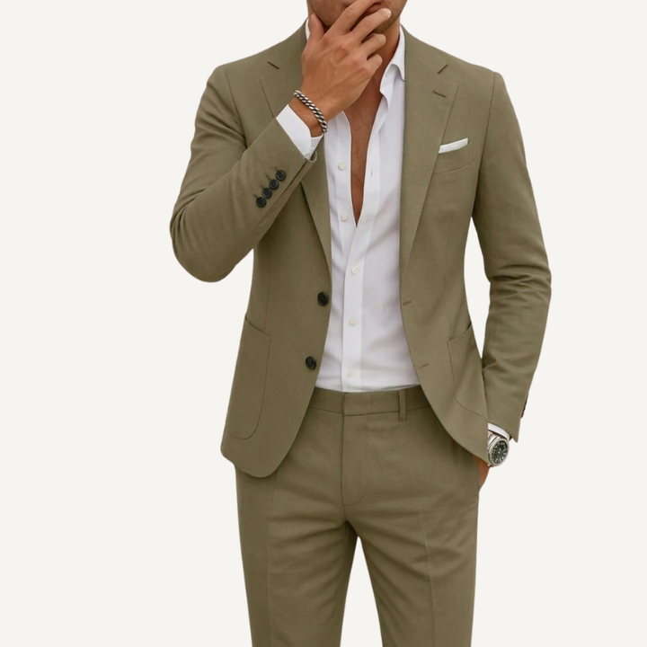 Men’s Two-Piece Suit with Blazer and Trousers