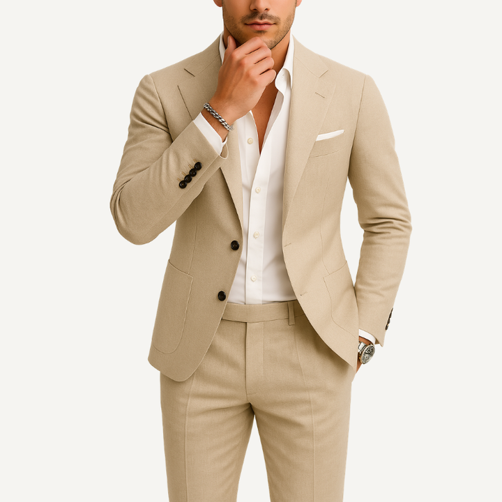Men’s Two-Piece Suit with Blazer and Trousers
