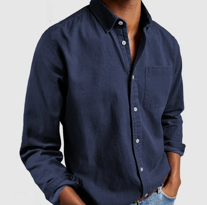 Men’s Long Sleeve Shirt with Classic Button-Down