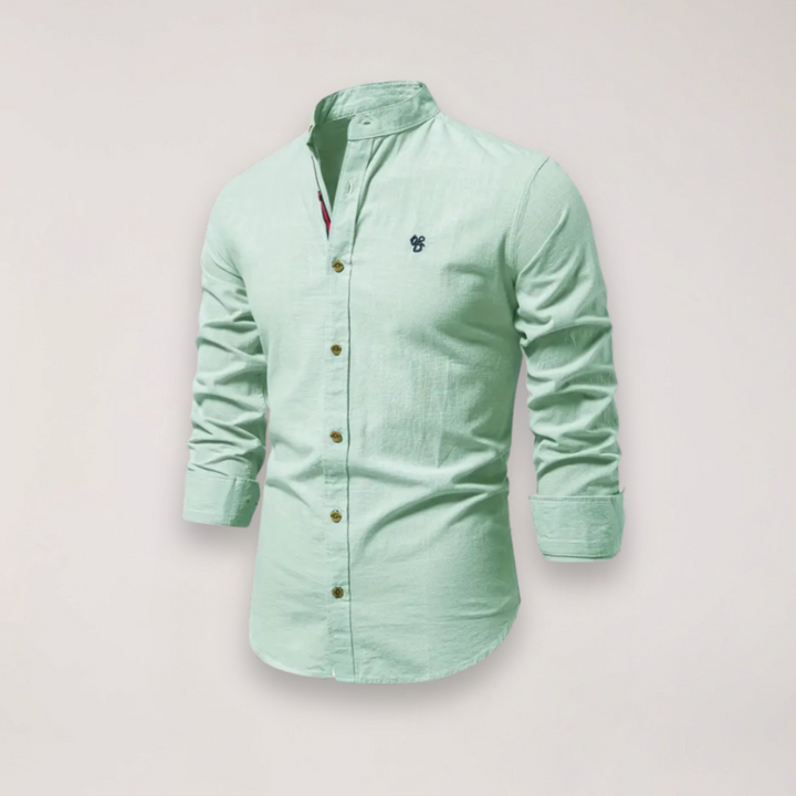 Men’s Long Sleeve Shirt with Stand Collar