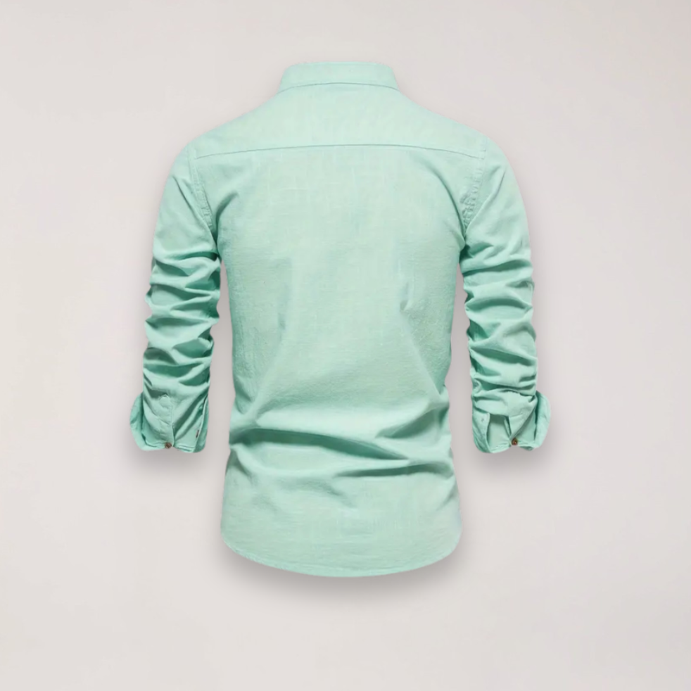Men’s Long Sleeve Shirt with Stand Collar