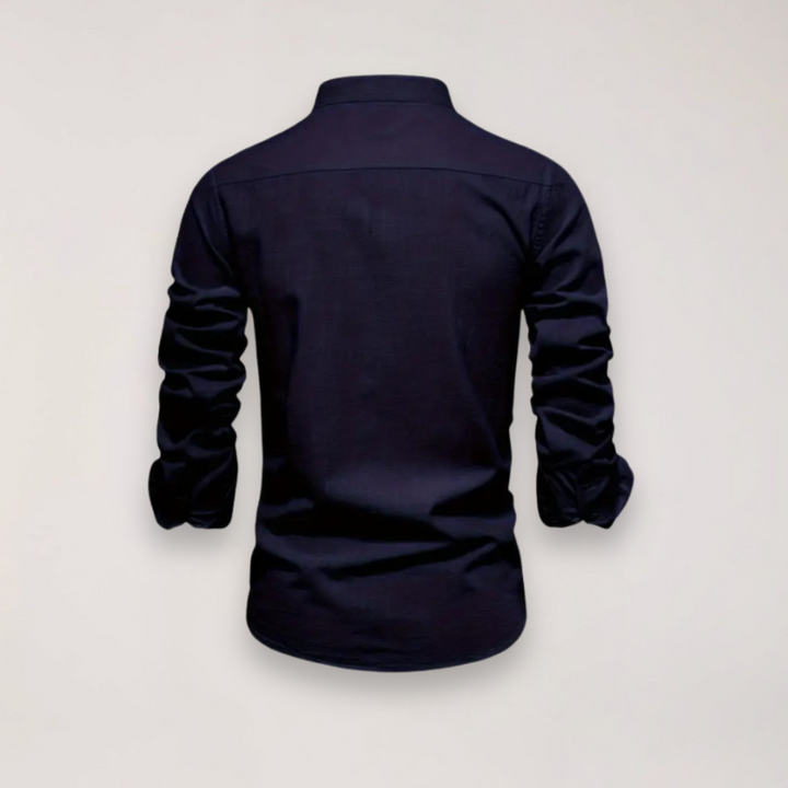 Men’s Long Sleeve Shirt with Stand Collar