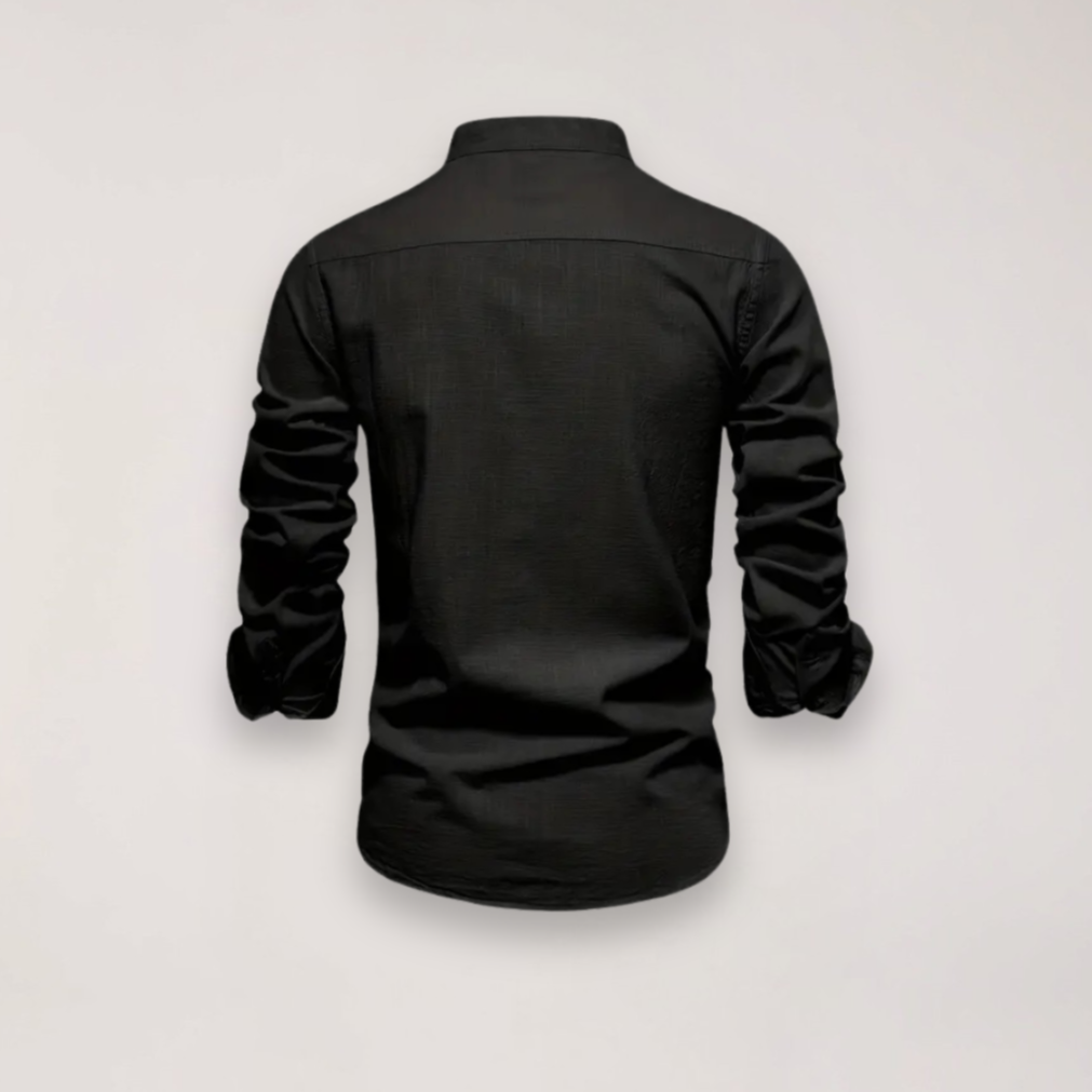 Men’s Long Sleeve Shirt with Stand Collar