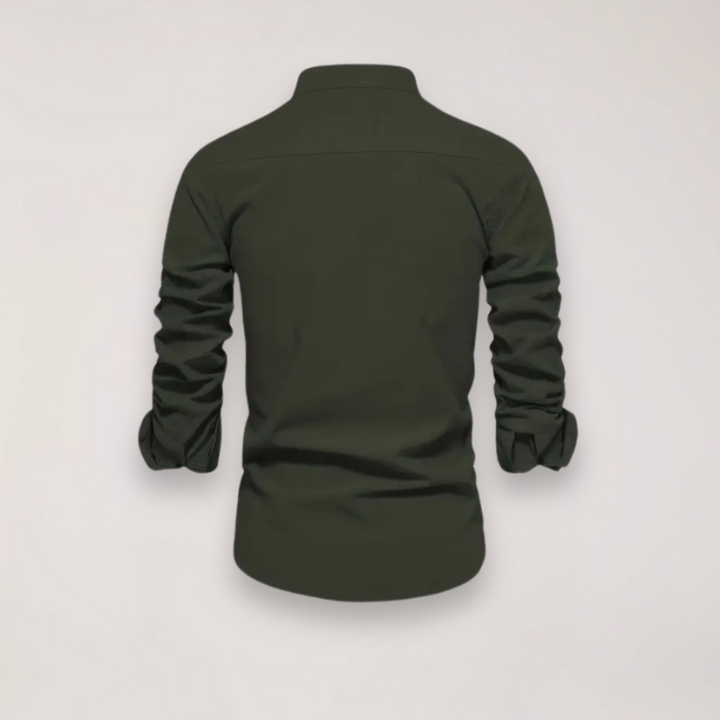 Men’s Long Sleeve Shirt with Stand Collar