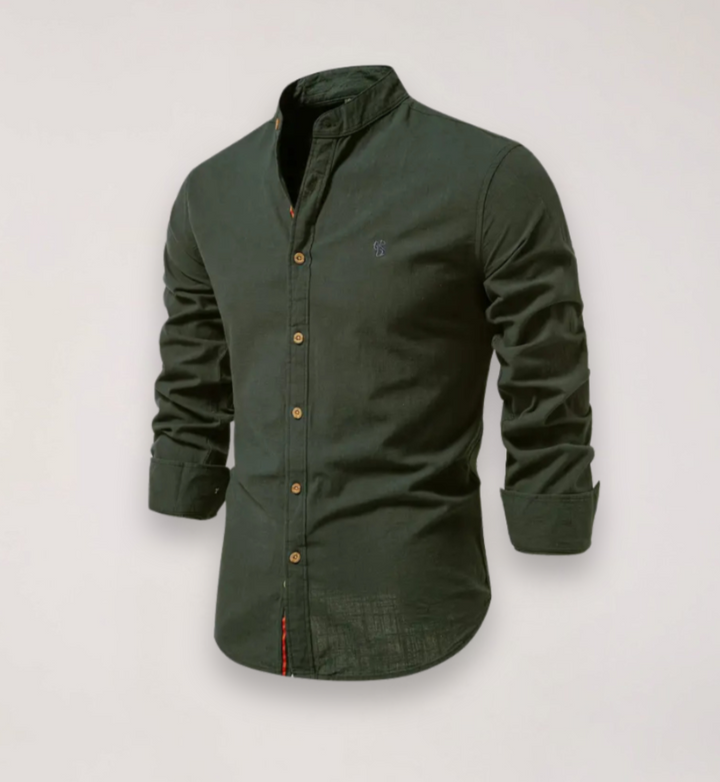 Men’s Long Sleeve Shirt with Stand Collar