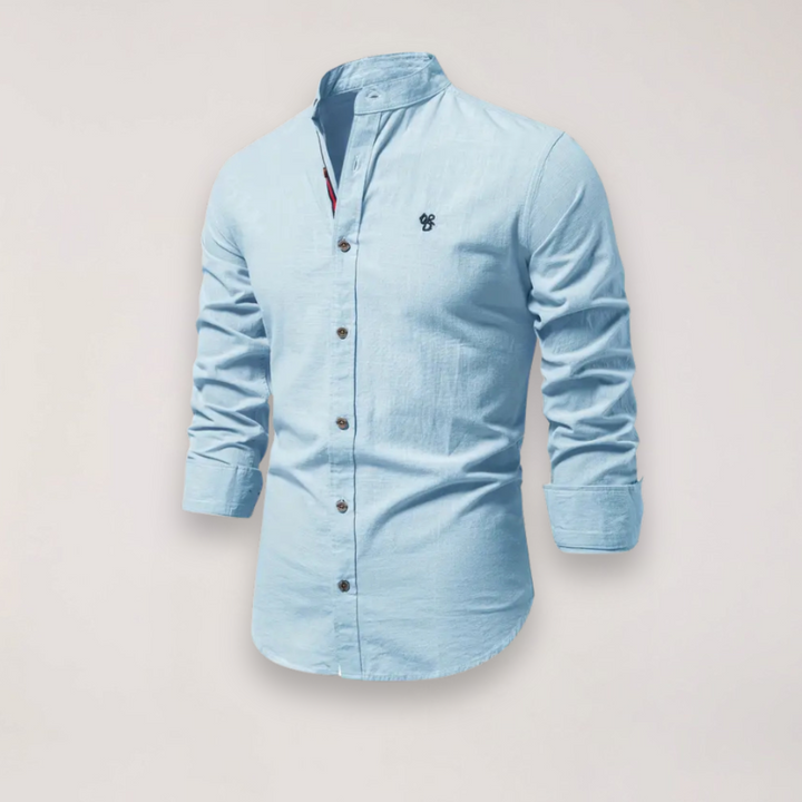 Men’s Long Sleeve Shirt with Stand Collar