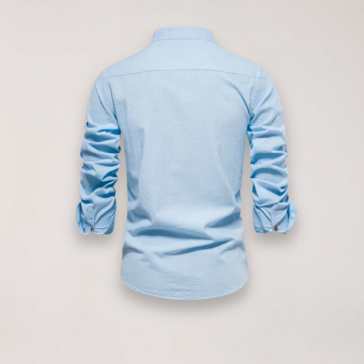 Men’s Long Sleeve Shirt with Stand Collar