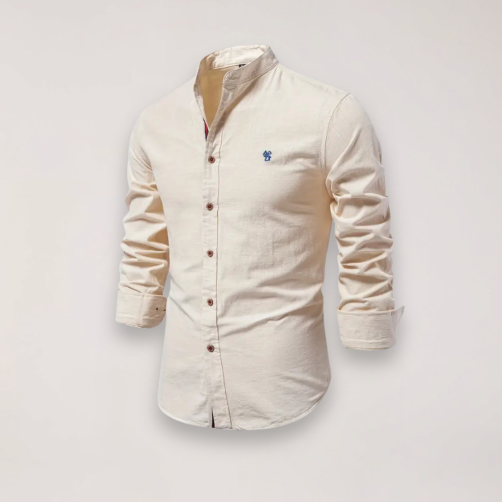 Men’s Long Sleeve Shirt with Stand Collar