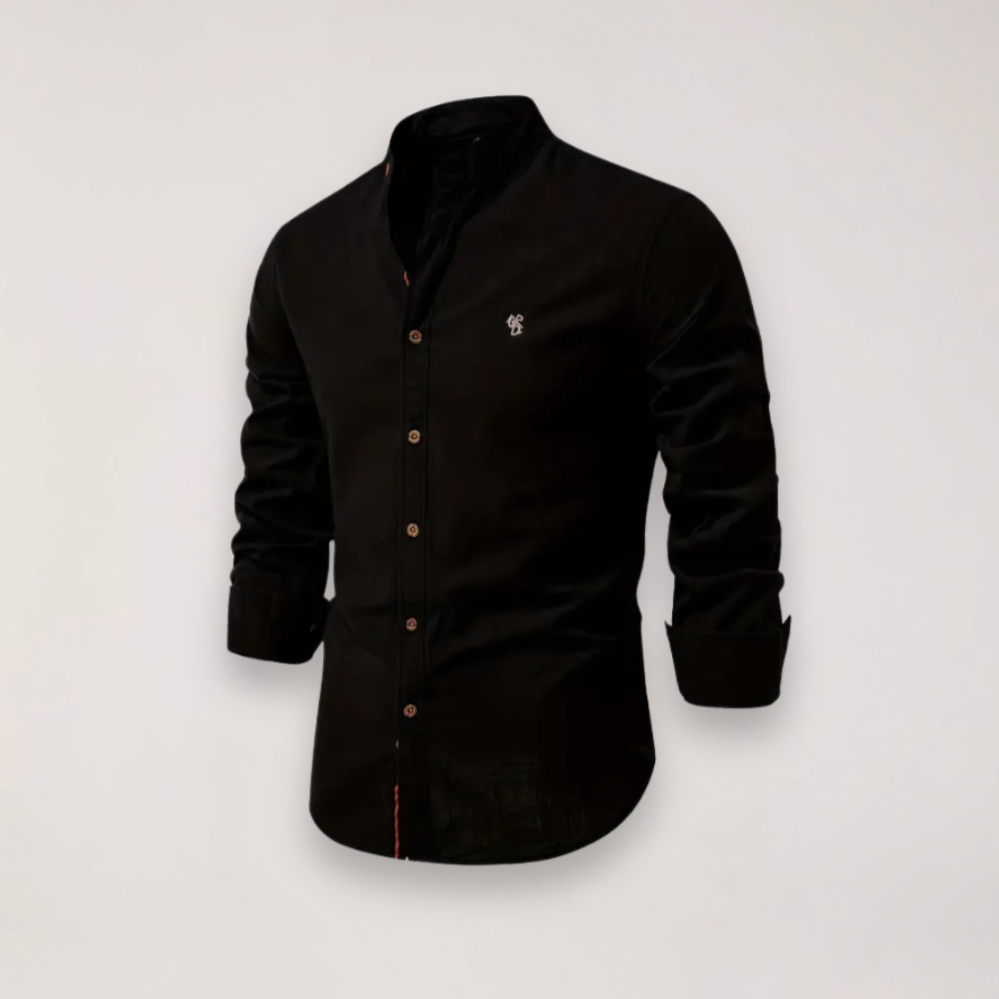 Men’s Long Sleeve Shirt with Stand Collar
