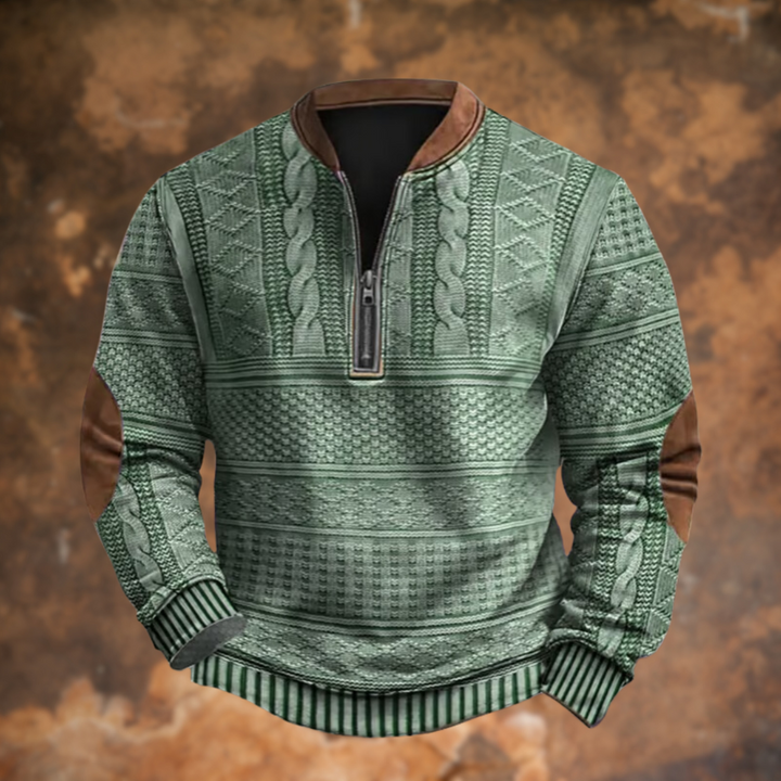 Mens Autumn Jumper with Ribbed Cuffs
