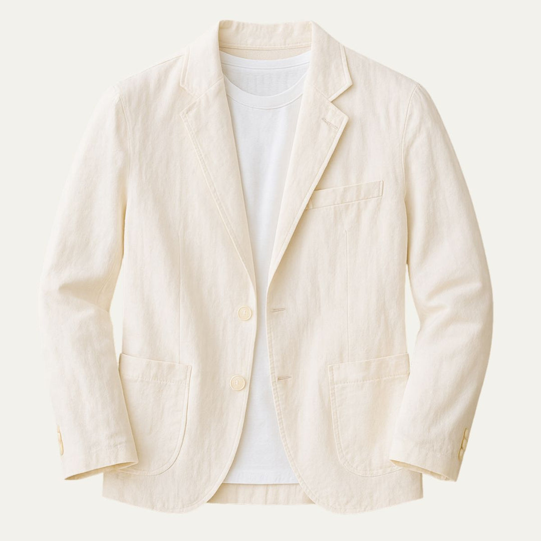 Mens Blazer with Notch Lapels and Front Pockets