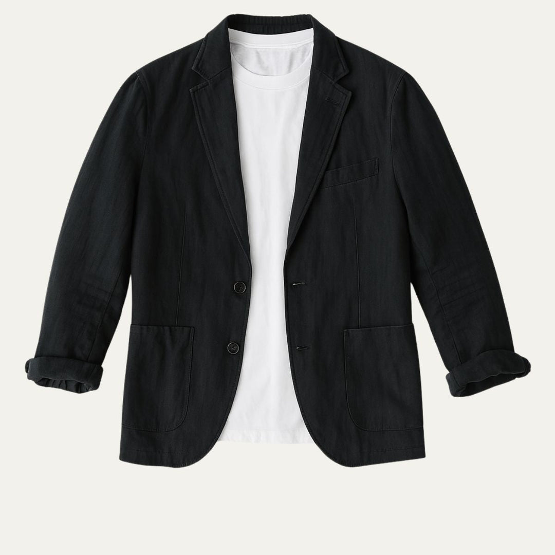 Mens Blazer with Notch Lapels and Front Pockets