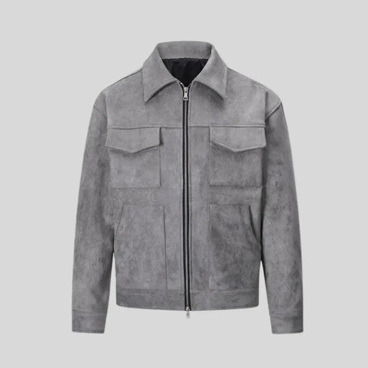 Men’s Bomber Jacket with Classic Design and Practical Pockets