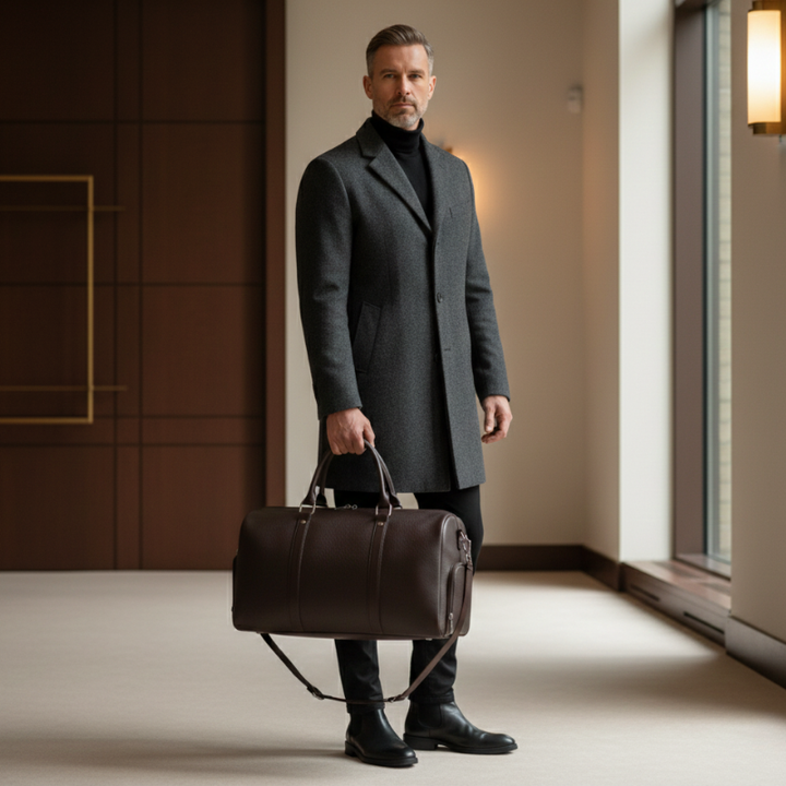 Men’s Executive Weekender Duffle Bag with Structured Design