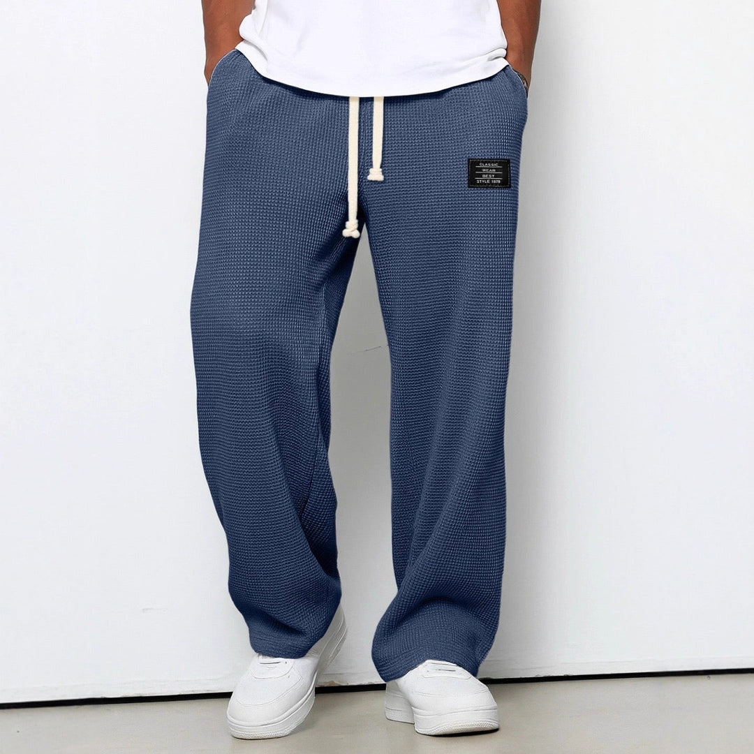 Men’s Joggers with Adjustable Waistband and Wide Leg Design