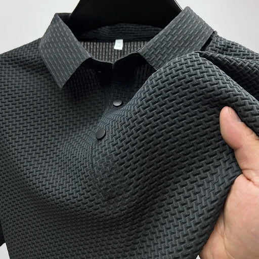 Mens Polo Shirt with Polo Collar and Button‑Down Placket
