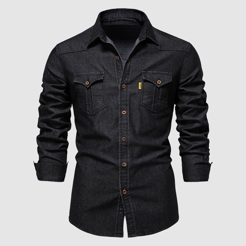 Mens Shirt with Button Closure and Chest Pockets