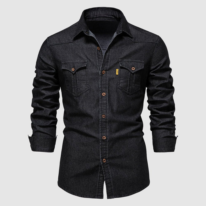 Mens Shirt with Button Closure and Chest Pockets