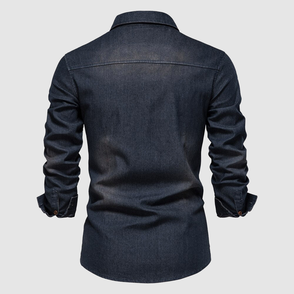 Mens Shirt with Button Closure and Chest Pockets