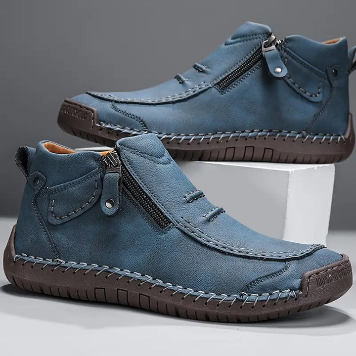 Men’s Shoes with Zipper Closure and Versatile Design