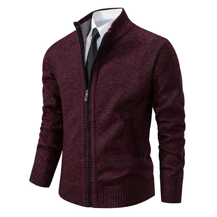 Men’s Vest with Zip-Up Closure and Ribbed Cuffs